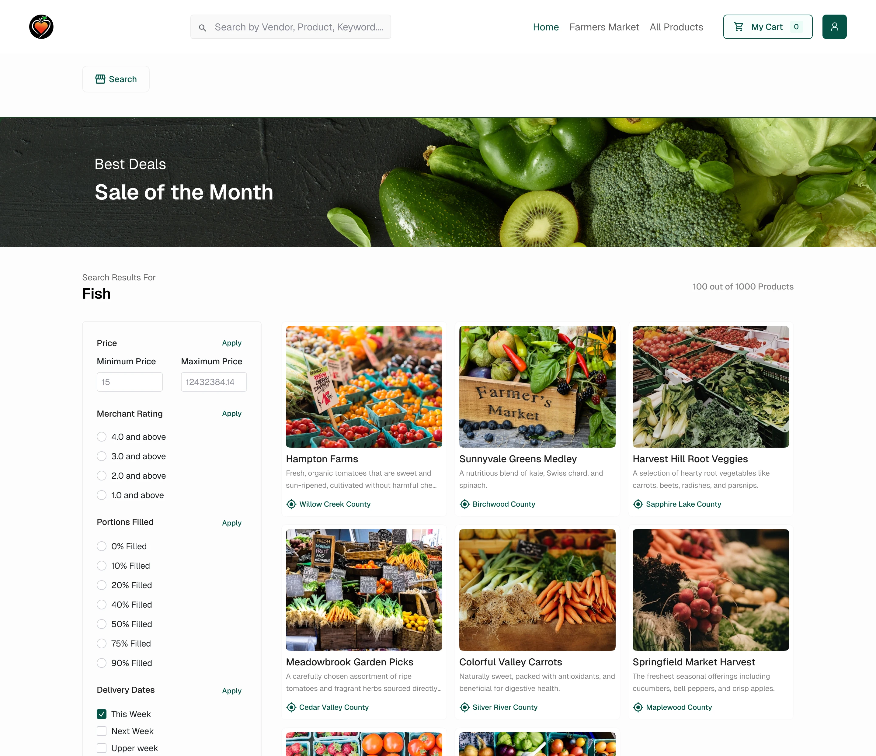 Market Finder experience for discovering nearby markets